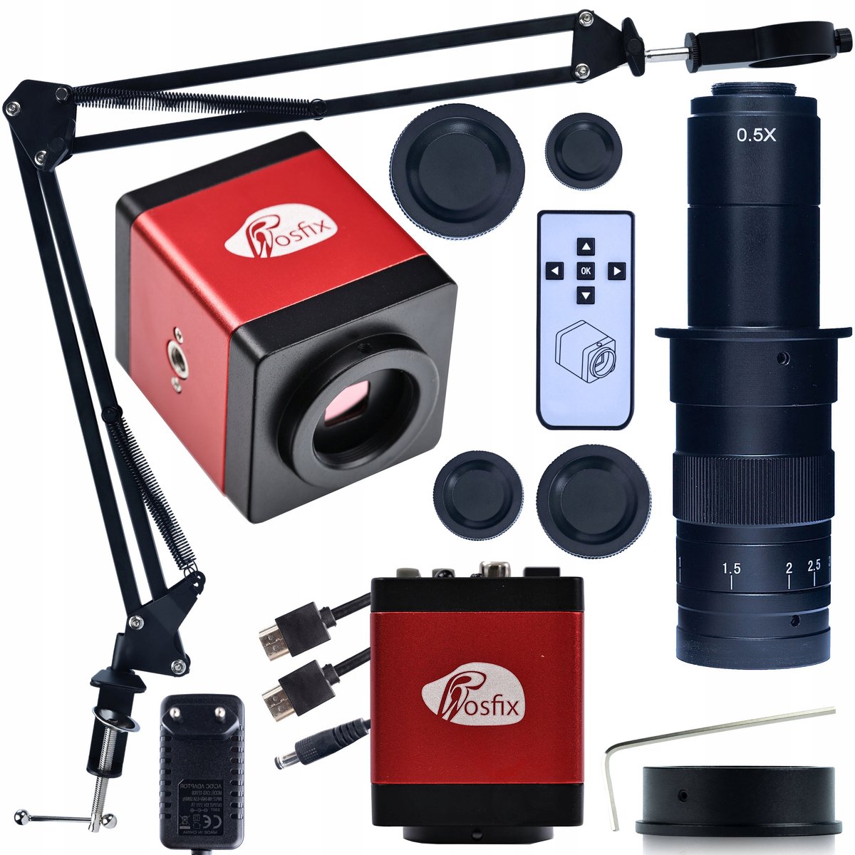 Rosfix Microscoopcamera Set KMDRP-HDMI-VGA - 2MP C-Mount Optiek - 1080p60 HDMI en VGA, 1/2.9''