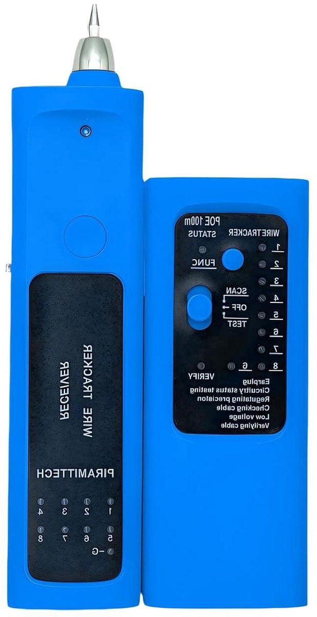 Netwerk Kabel Tester - Kabelonderzoeker Ethernet Telefoonlijnen - Netwerk Onderhoud Probleemoplossing - 8 Gevoeligheidsmodi Anti-interferentie - 175 x 88 mm