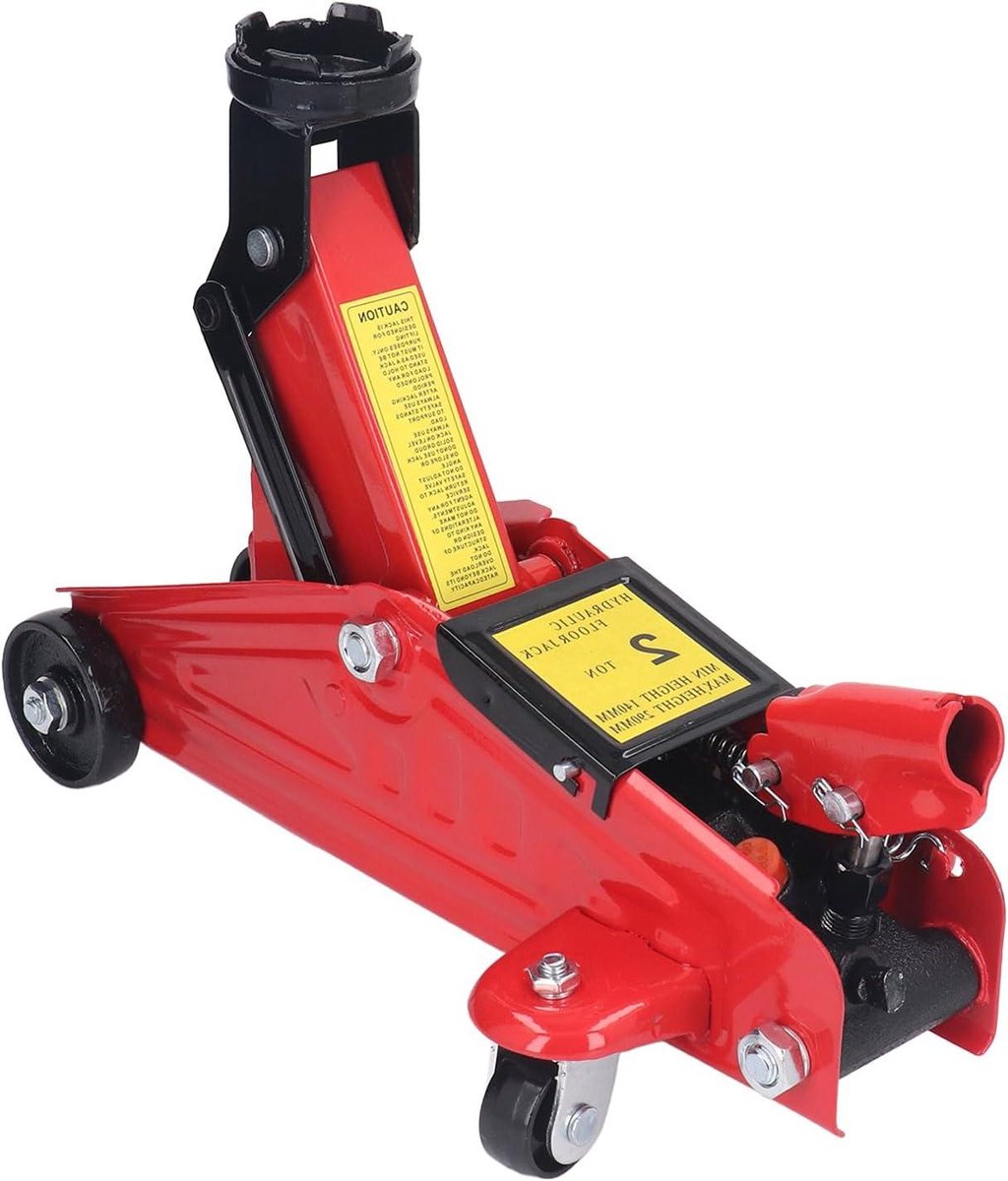 Vloerkrik Hydraulisch - Autokrik Hefbrug - Voertuigen Hefen - Verstelbaar Hefbereik - 2 Ton - Grijs