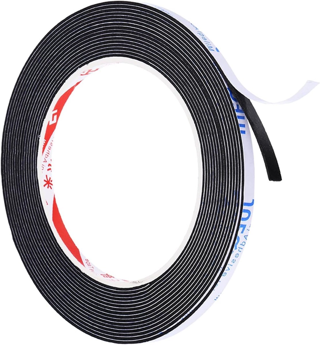 5 m Foam Sealing Tape, 5 mm Breed, 1 mm Dik, Eenzijdige Isolatieband voor Ramen en Deuren, Weerbestendig en Tochtwerend, Zwart | Tochtstrip, deurafdichting, isolatieband