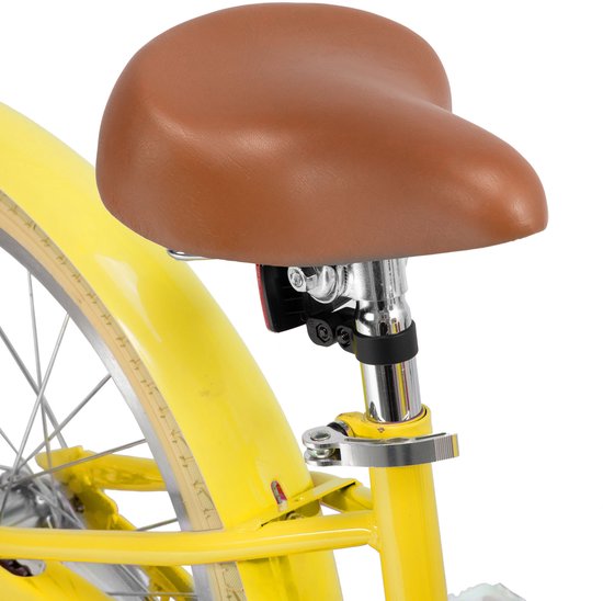 KEANO 20 Inch Kinderfiets voor Meisjes, 7-10 Jaar, met Standaard, Kinderfiets Geel — afbeelding 4