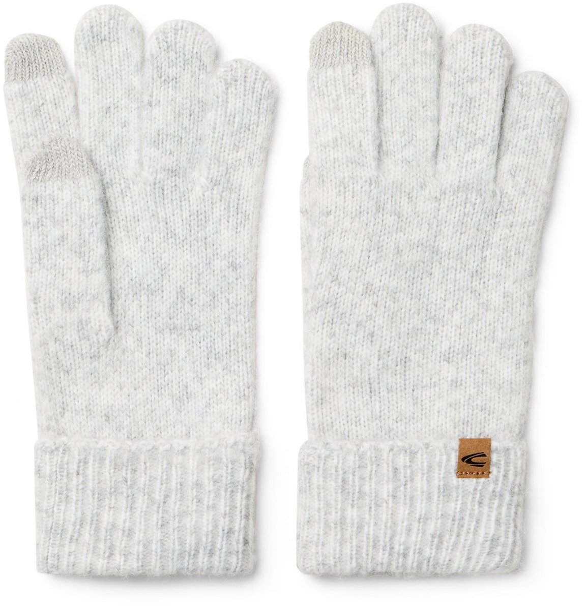camel active Gebreide handschoenen met logo - Maat womenswear-S - Grijs