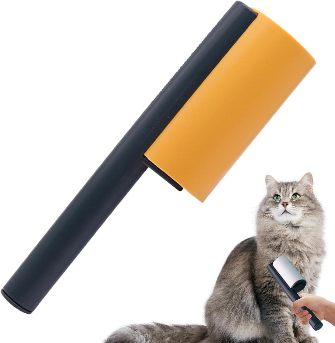 Huisdierenharen Plakroller - Pluisroller Haren - Haren Verwijderen - Diagonaal Scheurdesign - 237 cm - Geel
