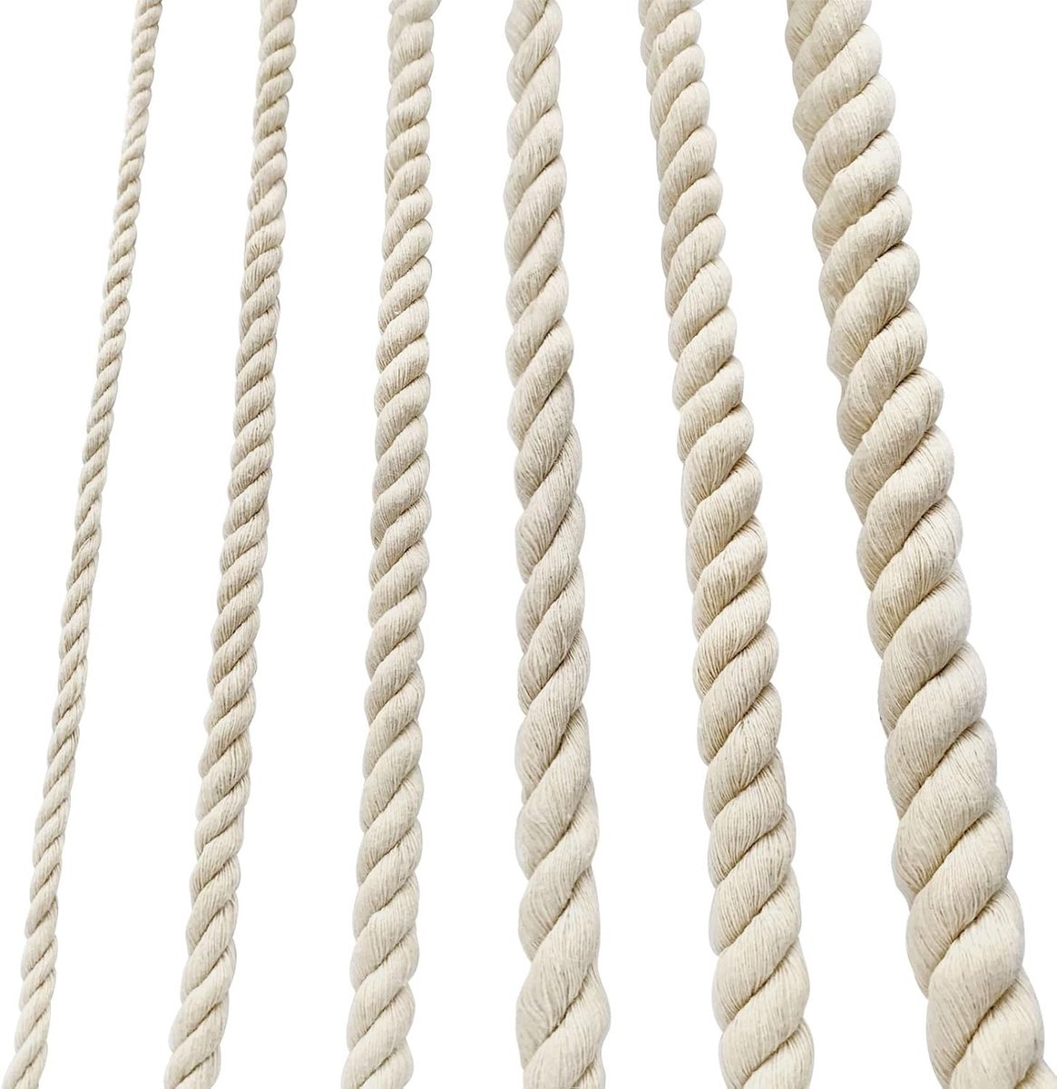 SnelShoppen - Katoenen Touw Dikke Touw Wit Touw Noose Zacht Touw Tuin Touw voor Macrame Plantenhanger Set 10mm (10m)