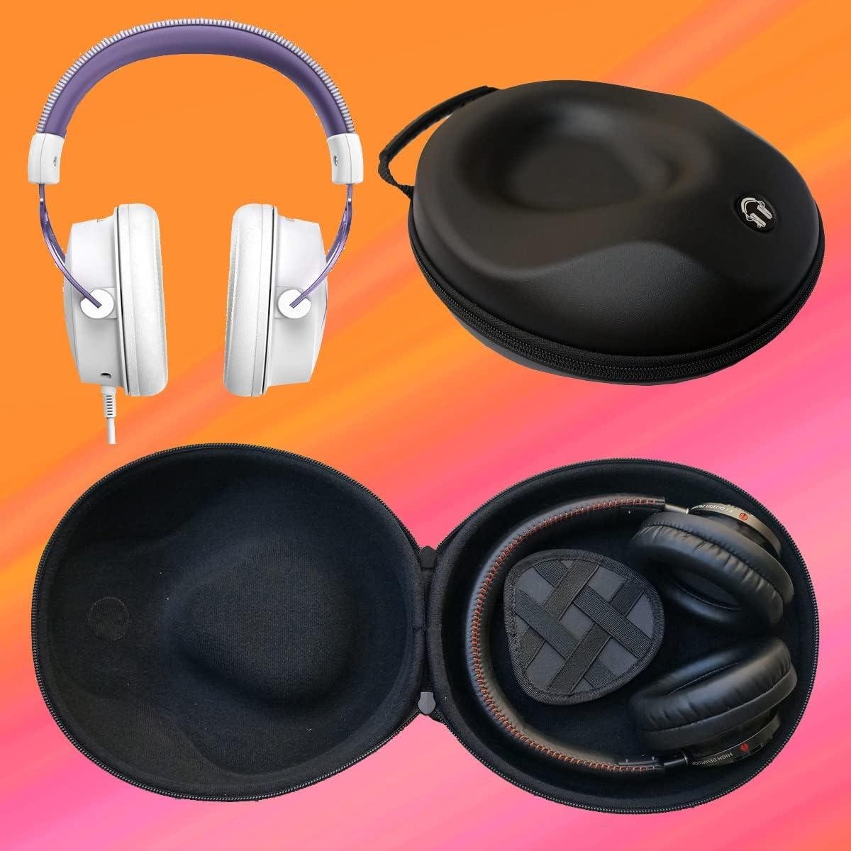 Hoofdtelefoon Opbergdoos - Reis Case - Bescherming Hoofdtelefoon - Waterdicht Hard PU Materiaal - 20.5 x 18 x 9 cm