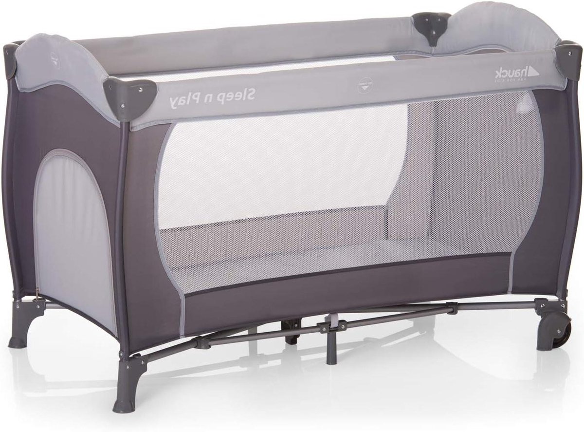 Reisbedje Kinderbed - Vouwbed Baby - Veilig Slapen - Zijdelingse Ritssluiting - 120 x 60 cm - Grijs