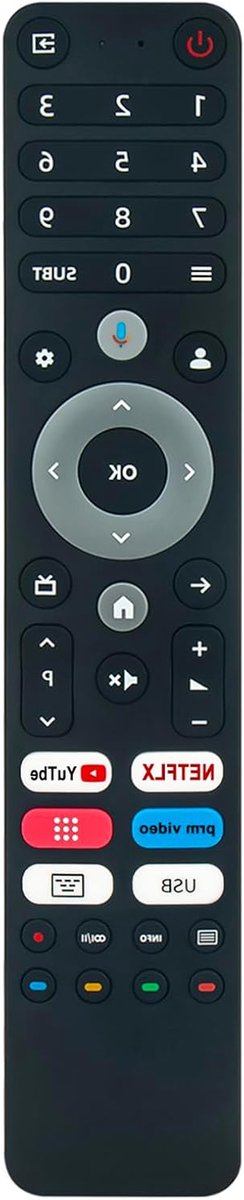 Afstandsbediening - Reserve Bediening - TV Bediening - Spraakfunctie - Infrarood - Zwart