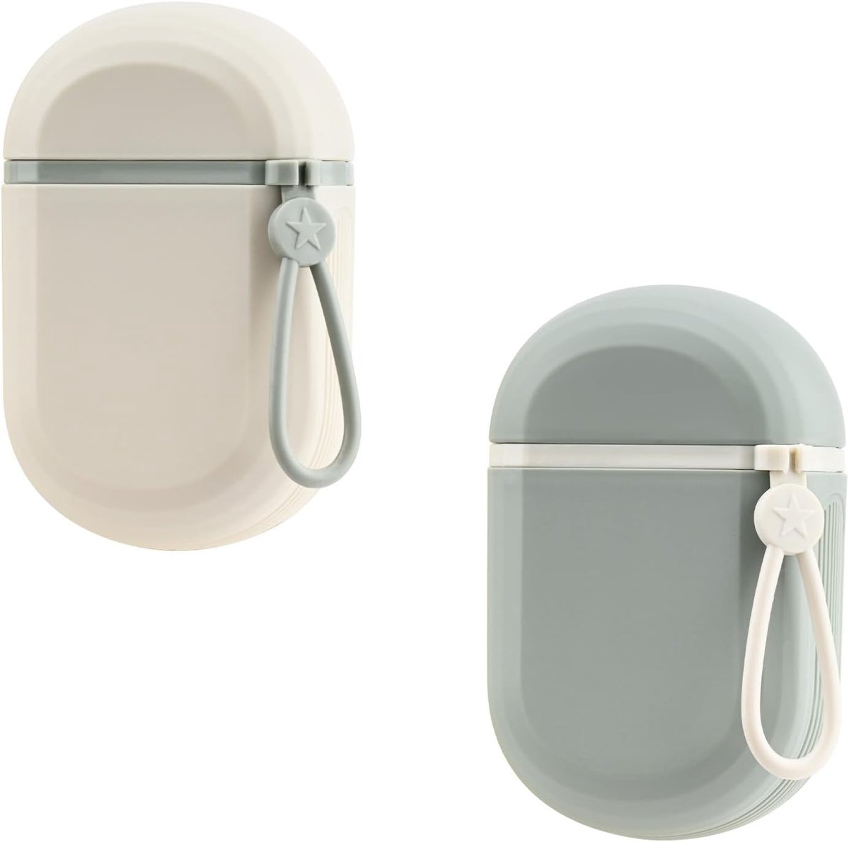 Reis Zeepbakje met Deksel - Waterdicht en Lekvrij - Met Afdruiprek - Compact en Draagbaar - Wit en Groen - 11,8x7,5x4,5 cm - 2 stuks