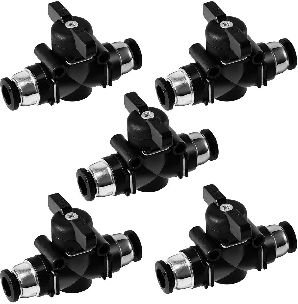 Omgoods - Pneumatische Aansluitstukken Set van 4, 8mm