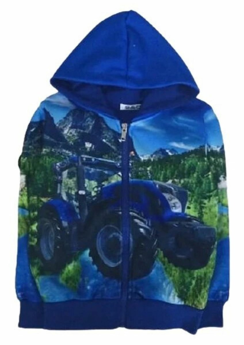 Kindervest met blauwe Trekker - Blauw - 86/92