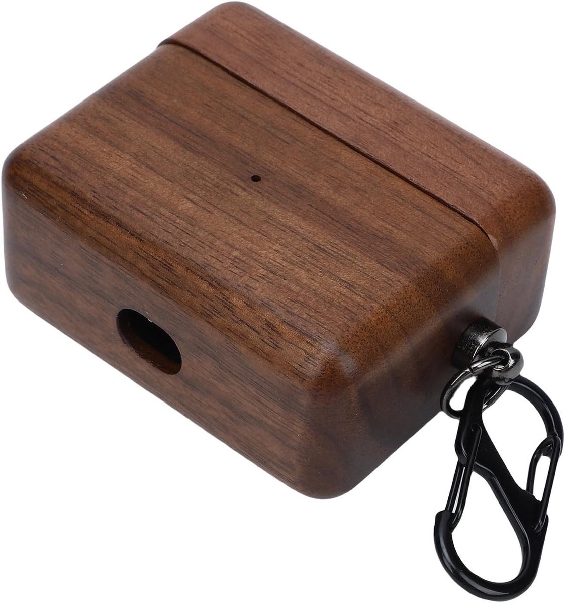 Oordopjes Hoesje - Beschermhoes - Opladen Beschermen - Handgemaakt Walnoothout - 9x9x4 cm - Bruin
