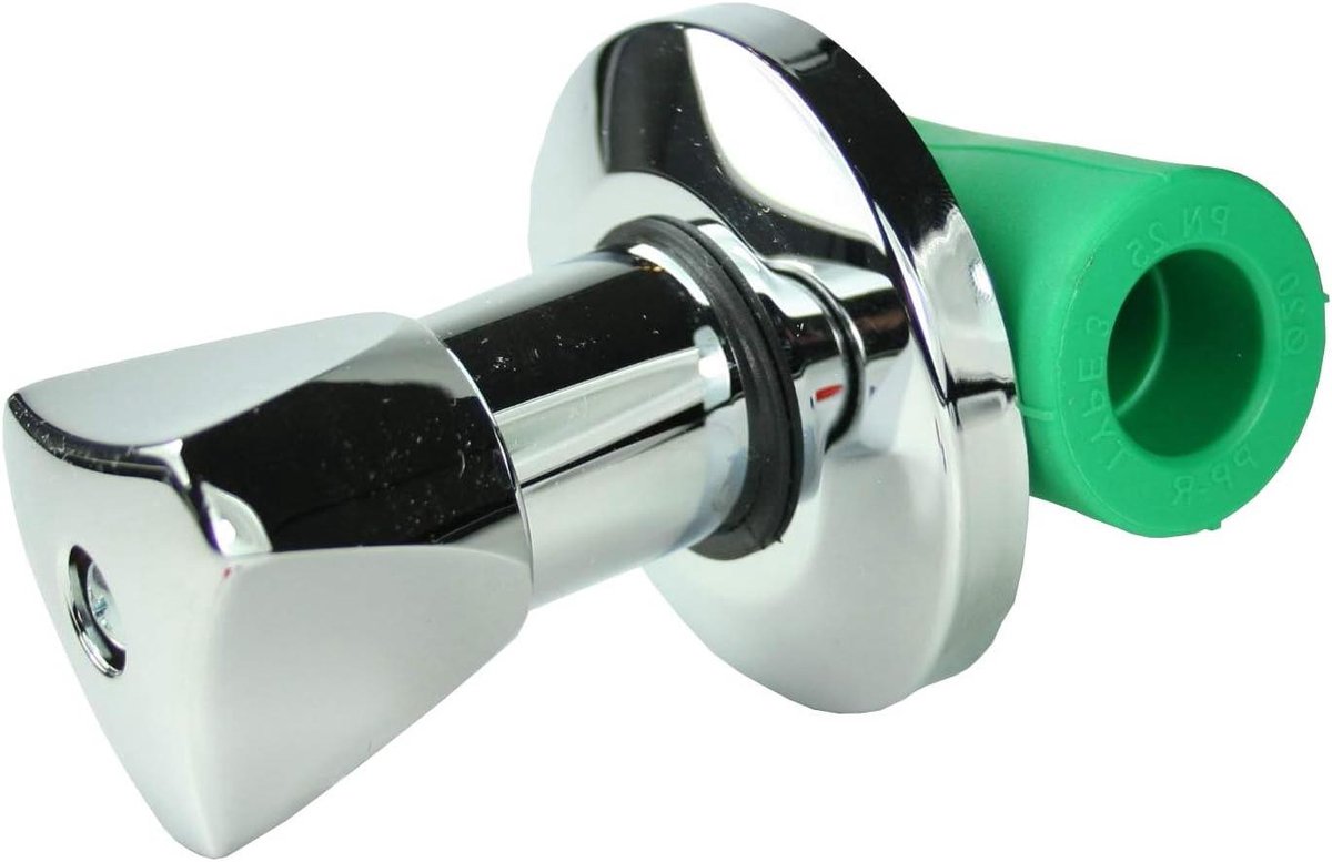 PPR Aqua-Plus Kraan - Afsluitkraan Chroom - Waterleiding Installeren - Fusiotherm Techniek - 20mm Buizen - Chroom