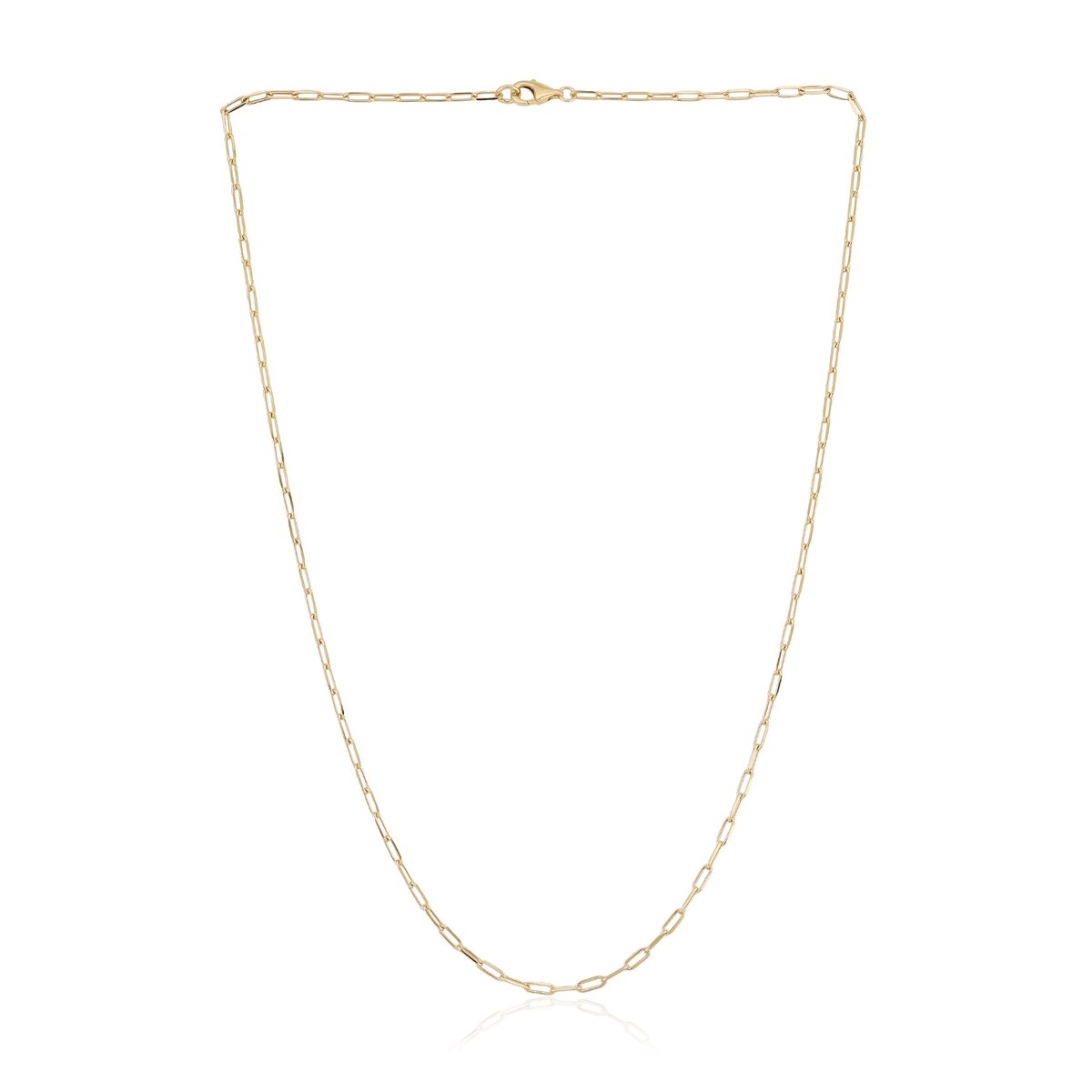 Cavill - Ankerketting 925 Sterling Zilver - 18K Verguld - 45,7 cm + 5 cm Verlengstuk - Elegante Dames Ketting - Karabijnsluiting - Stijlvol