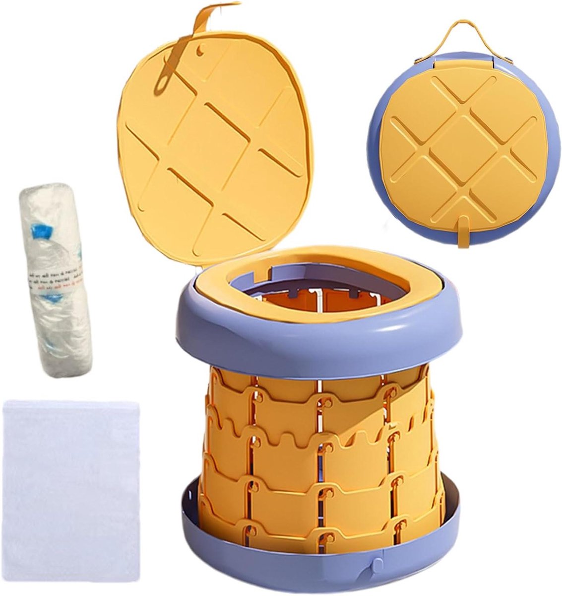 Kinderpotje - Reispotje Trainingspotje - Zindelijkheidstraining Onderweg - Antislip Bodem - 28.3 x 11.7 cm - Meerkleurig