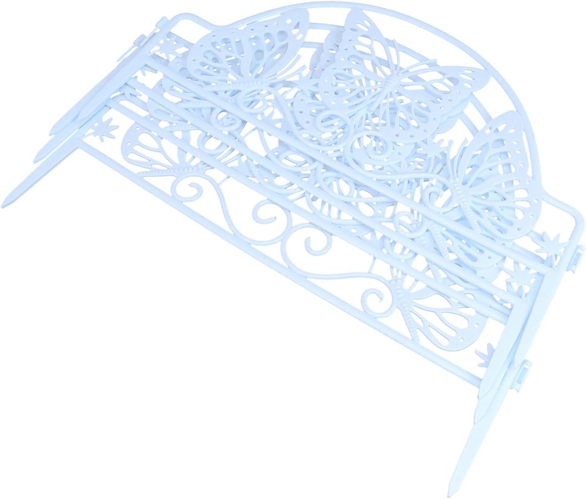 Kunststof Tuinbedrand - Decoratieve Schuttingpanelen - Tuin Decoratie - Eenvoudig te Installeren - 47 x 22 cm - Willekeurige Kleur