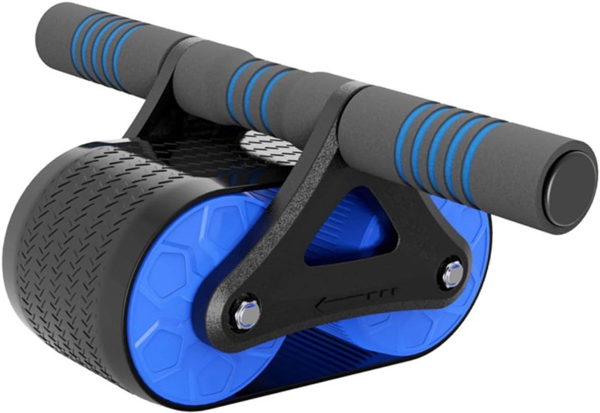 Abdominale Oefenroller - Buikspierroller Trainingswiel - Kern Versterken - Stabiel Tankwiel Ontwerp - 37 cm - Sky-blauw