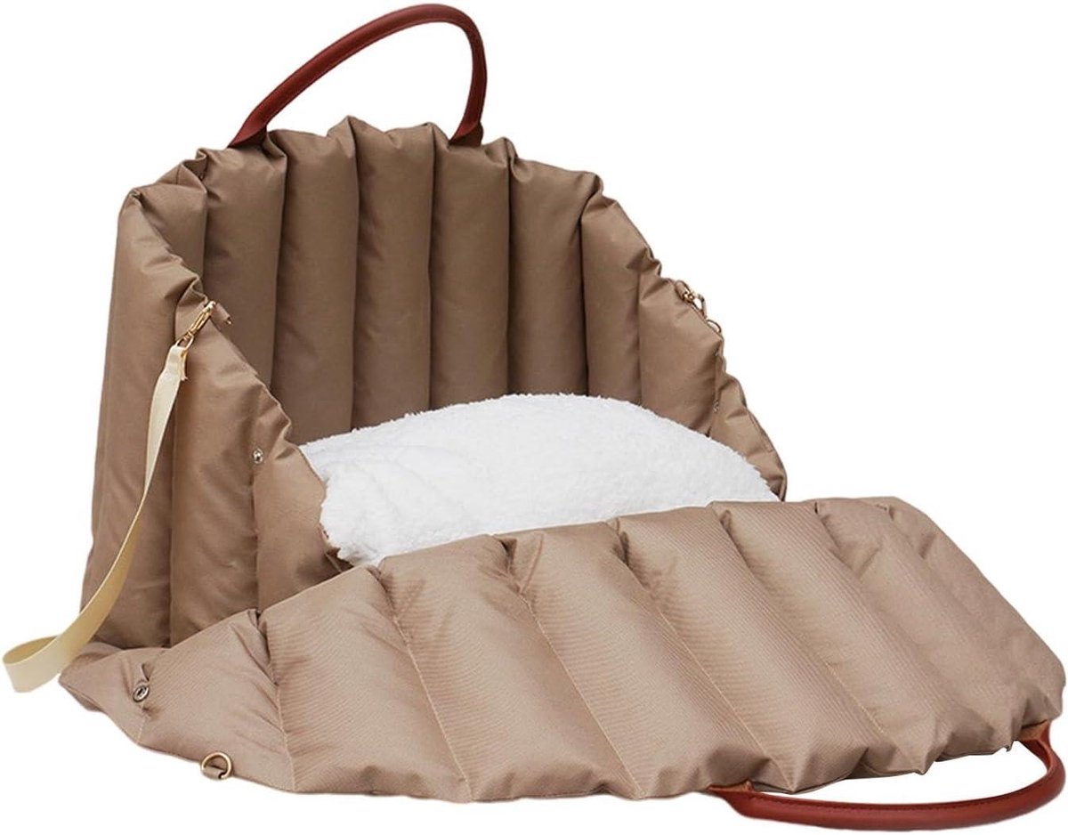 Draagbare Huisdier Drager - Reistas Kat Hond - Veilig Vervoer - Ruim en Ademend - 45x35x35 cm - Kaki
