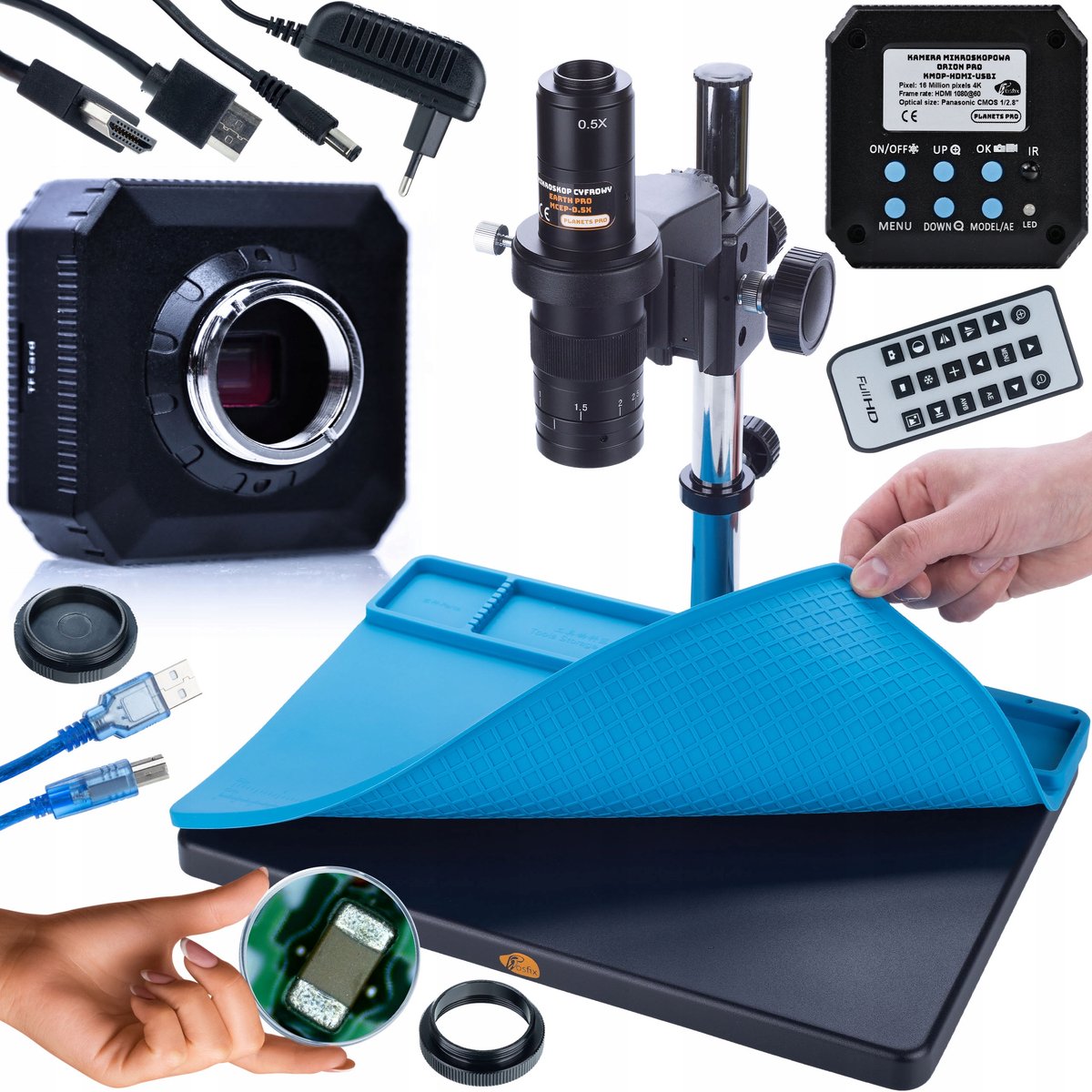 Rosfix Digitale Microscoop Earth Pro MCEP-0.5X Set - Camera HDMI/USB 16MP