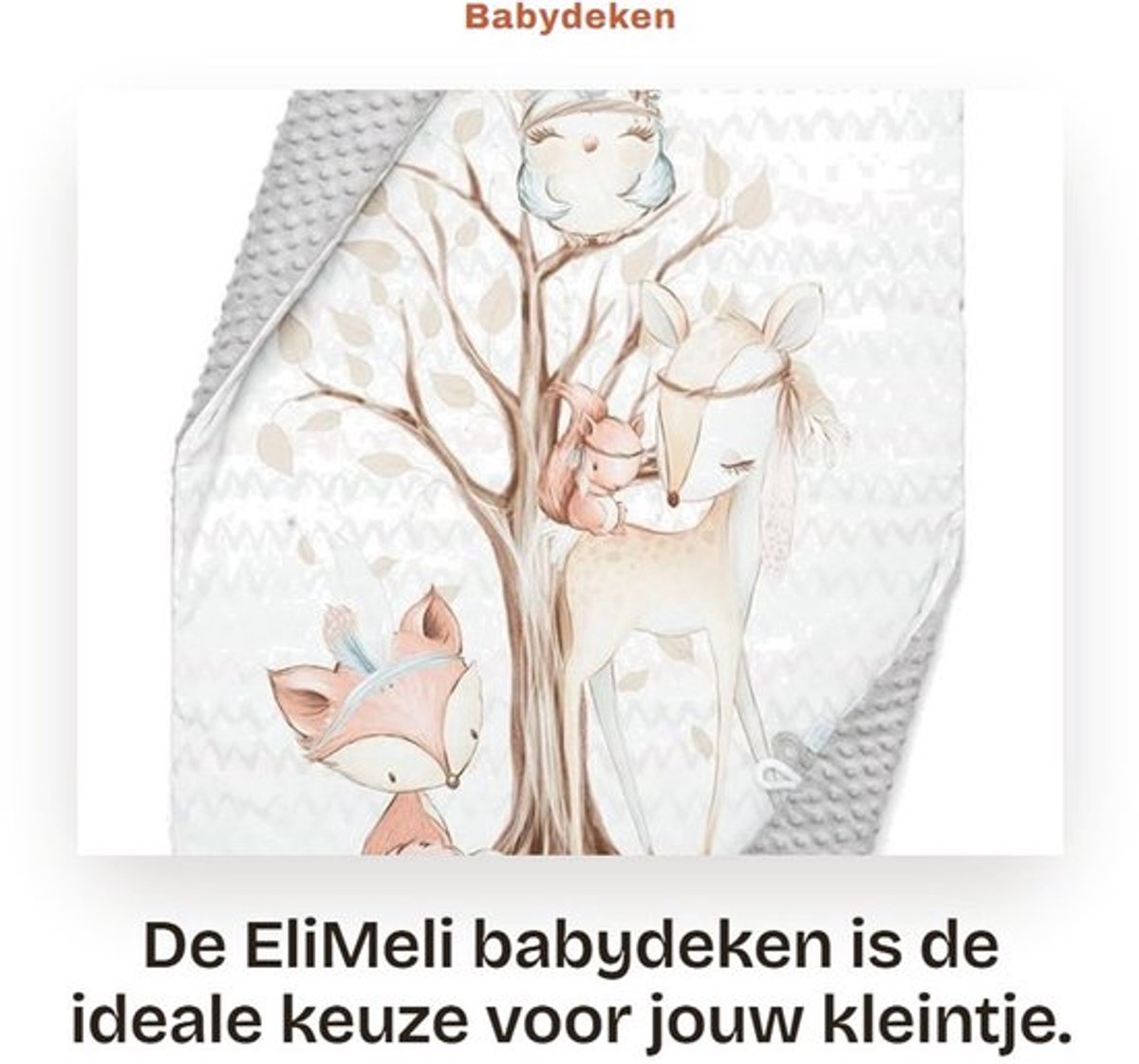 Babydeken Premium Katoen - Knuffeldeken - Kruipdeken - Dubbelzijdig - Öko-Tex-gecertificeerd - 75 x 100 cm - Zacht en Ademend - Kruipmat