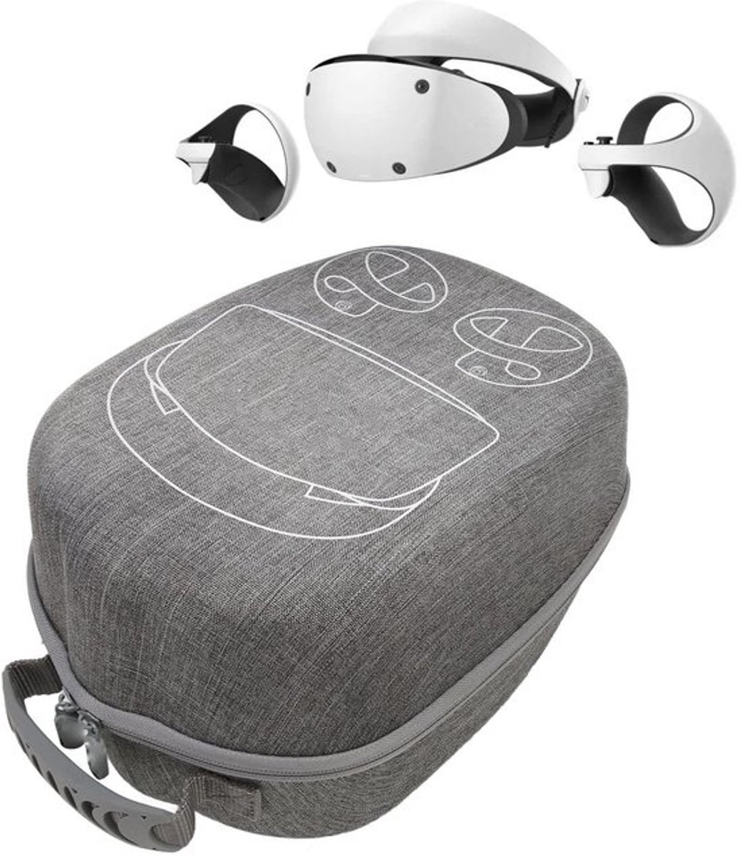 VR-headset-reistas - PS VR2-hardcase - Grote Capaciteit - Grijs - Meerdere Bescherming - Gemakkelijk Mee Te Nemen - Geschikt voor PS VR2...