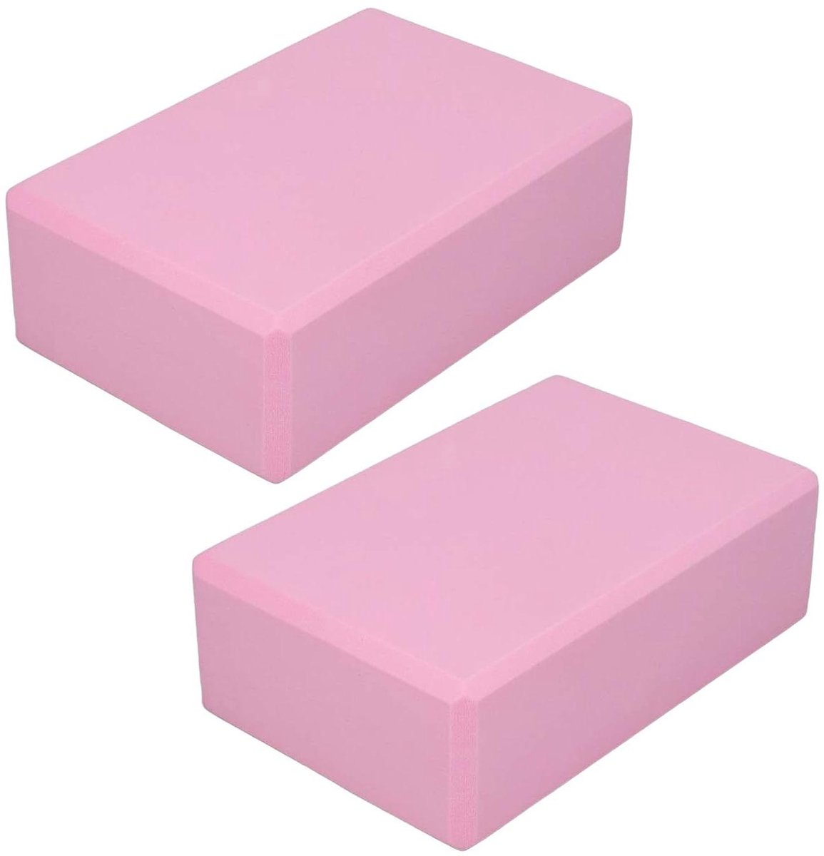 Yoga Blokken - Pilates Blokken - Oefeningen Verbeteren - Anti-slip Oppervlak - 2 stuks - Roze