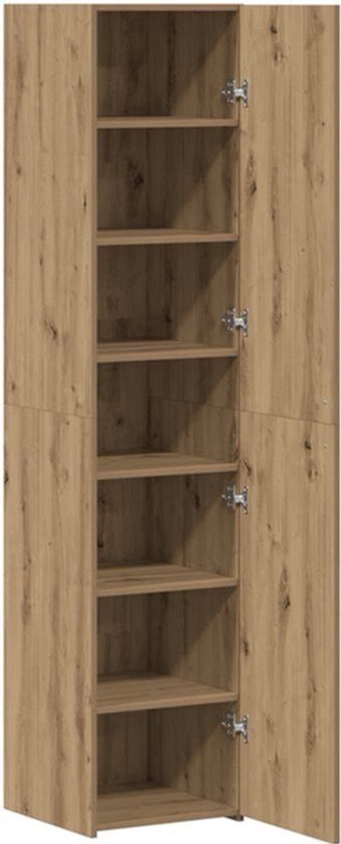 Opbergkast – Bergkast – Kasten – Opbergrek – Highboard – Artisan Oak Houtlook – Compact 40x42,5x185 cm – Stijlvol en Duurzaam