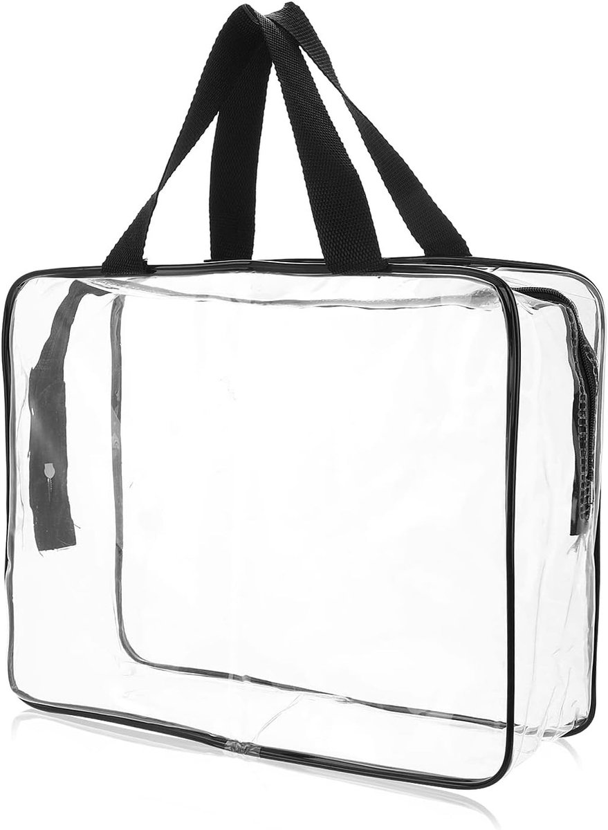 Grote Transparante Tote Bag voor Make-up en Toilettas, Waterdicht, Organizer en Reisaccessoires