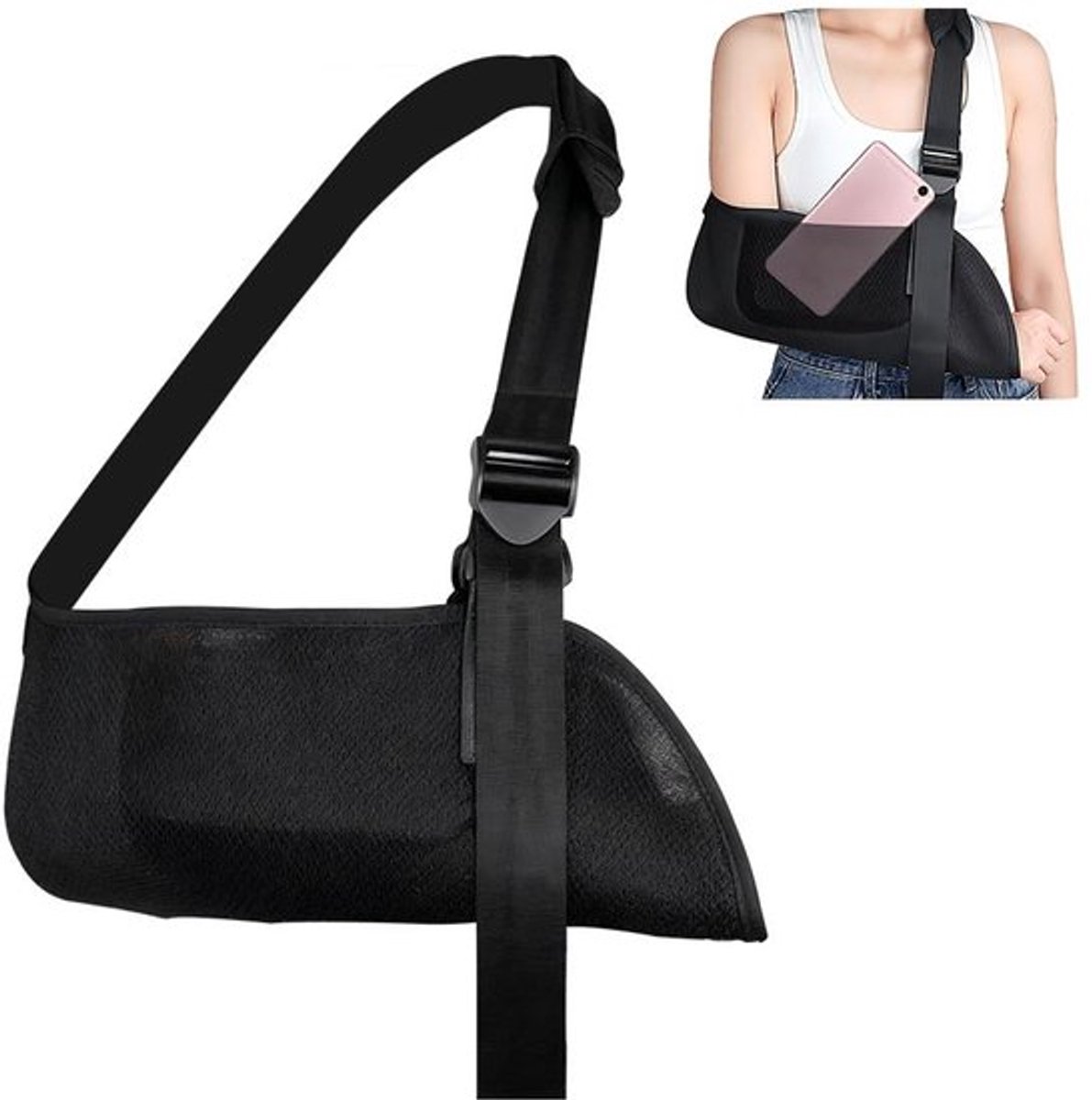 Mesh Arm Schouder Sling voor Schouderimmobilisatie, Armsteun bij Schouderblessures, Ondersteuning voor Armen, Handen en Ellebogen