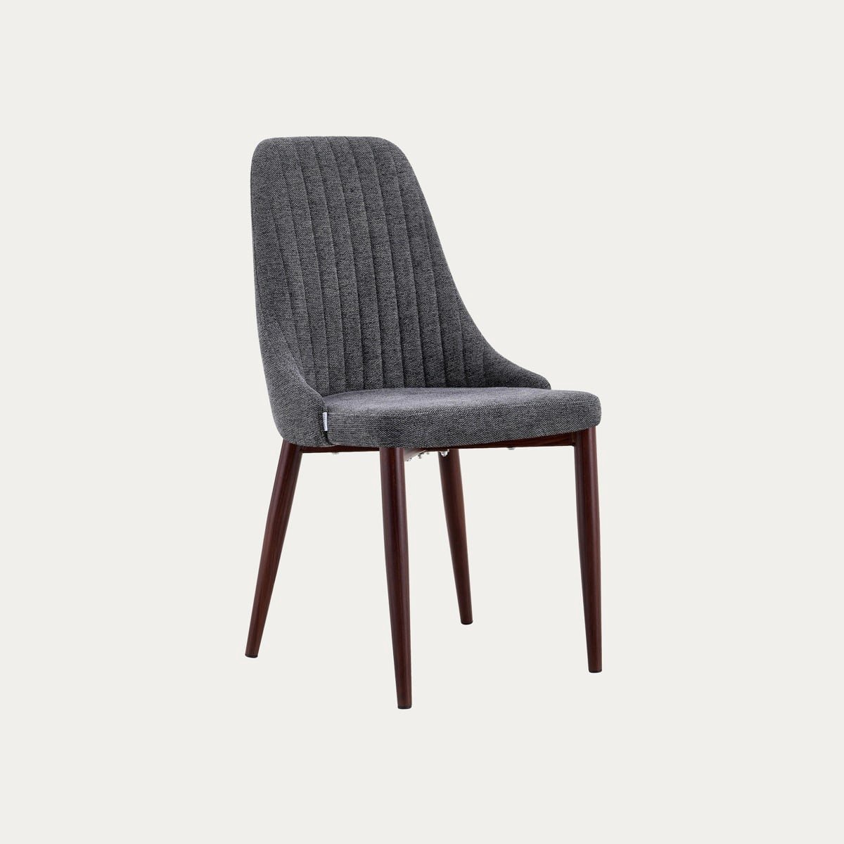 HOMLA Chair - ARVELLO - grey with walnut legs - 46.5 x 58 x 88 cm - 779374