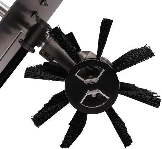 Veegmachine Motor - Loopmaaier Borstel - Buiten Reinigen - 43cc 2-Takt Motor - 60 cm Werkbreedte - Zwart Rood — afbeelding 5