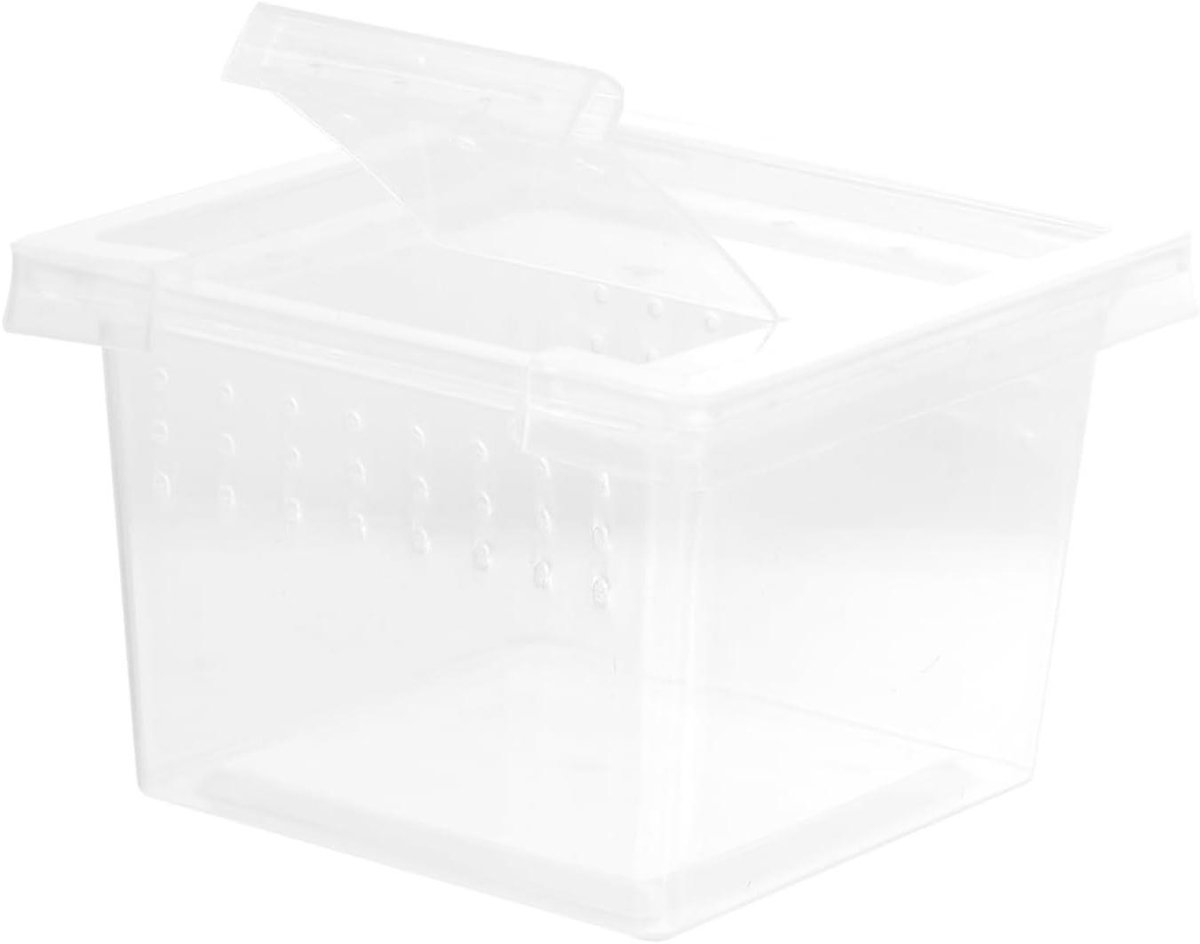 Reptielen Kweekbox - Voederbox Hagedis - Huisdieren Houden - Volledig Doorzichtig - 7 x 7 x 4.5 cm - Transparant