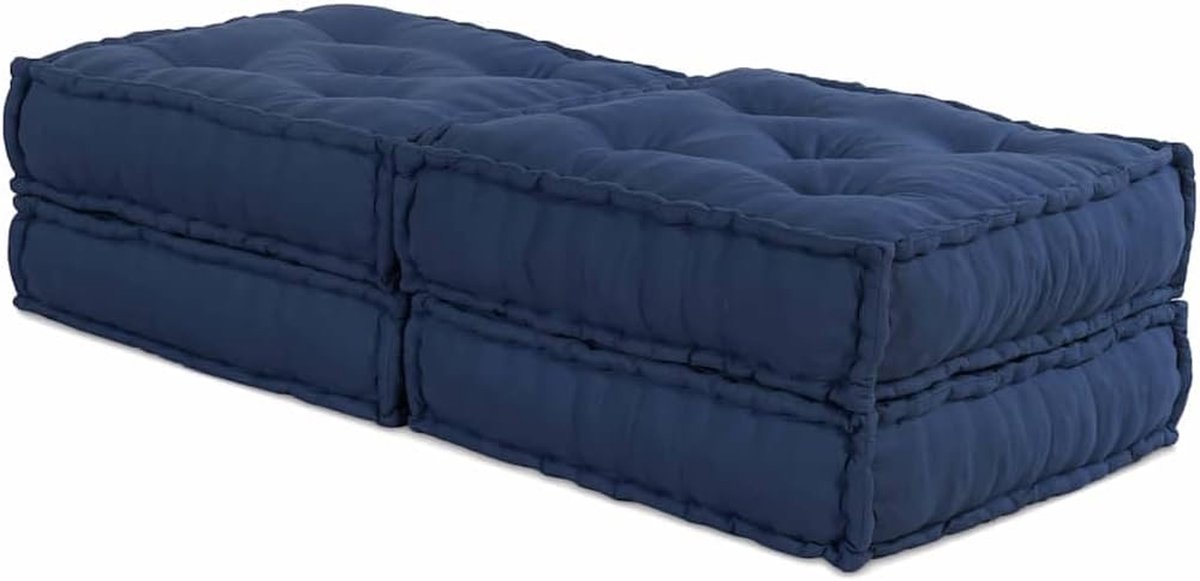 Modulaire bank - Zetel bank - Wonen & ontspannen - Ademende stof - 140x70x36cm - Indigo
