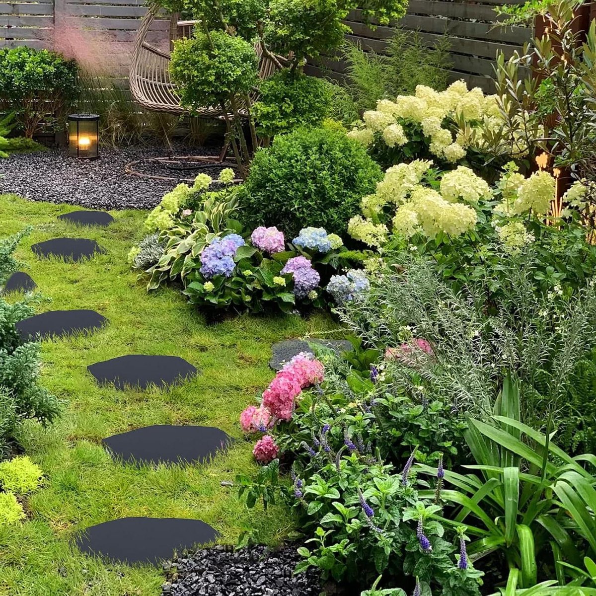 Tuinpad Stenen - Buitenpad Decoratie - Aanleggen Tuinpad - Stabiele Grondbevestiging - 1 vierkante meter - Grijs