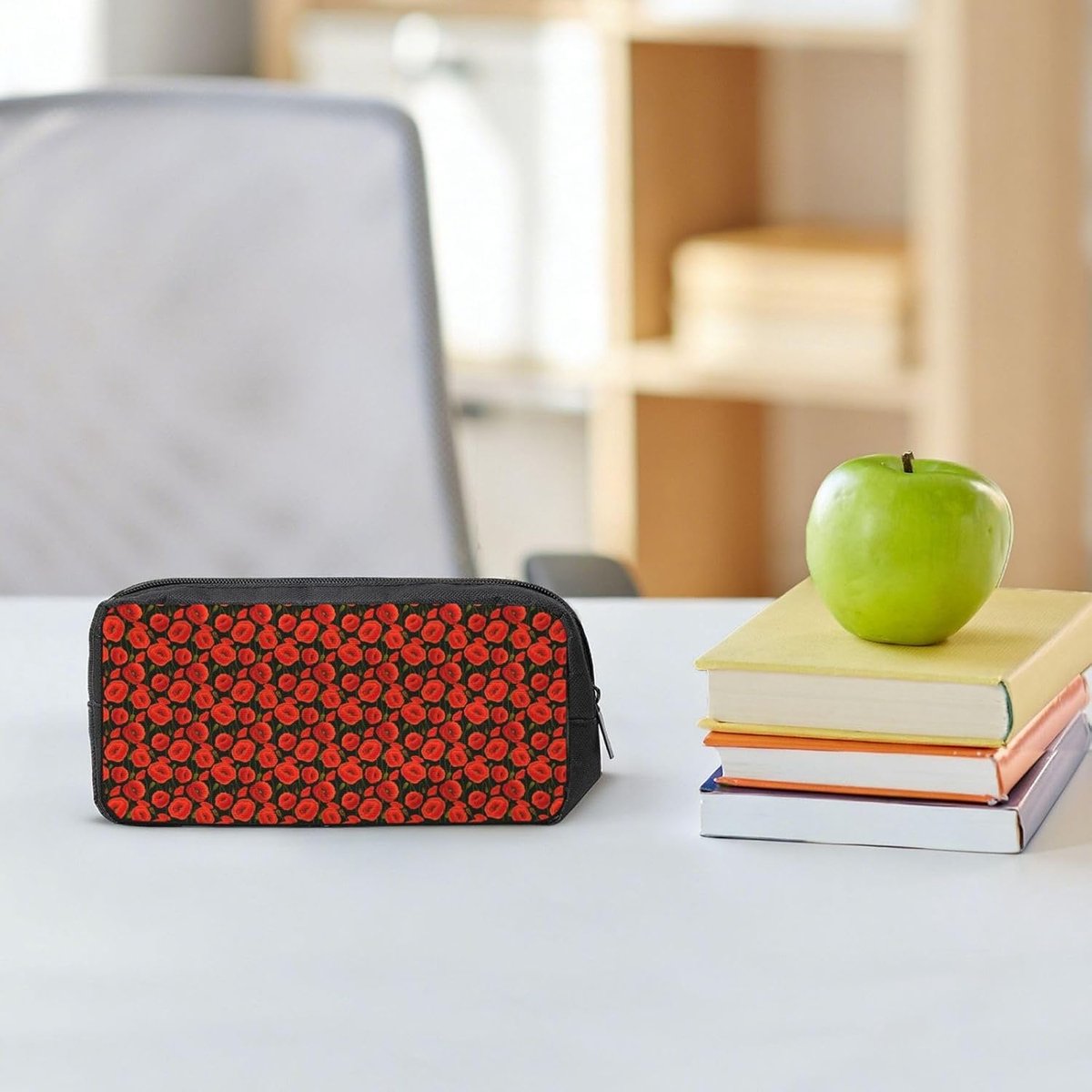 Pennenetui Bloemenprint - Etui Organizer - Briefpapier Opbergen - Ruim Ontwerp - 22 cm x 11 cm x 4.5 cm