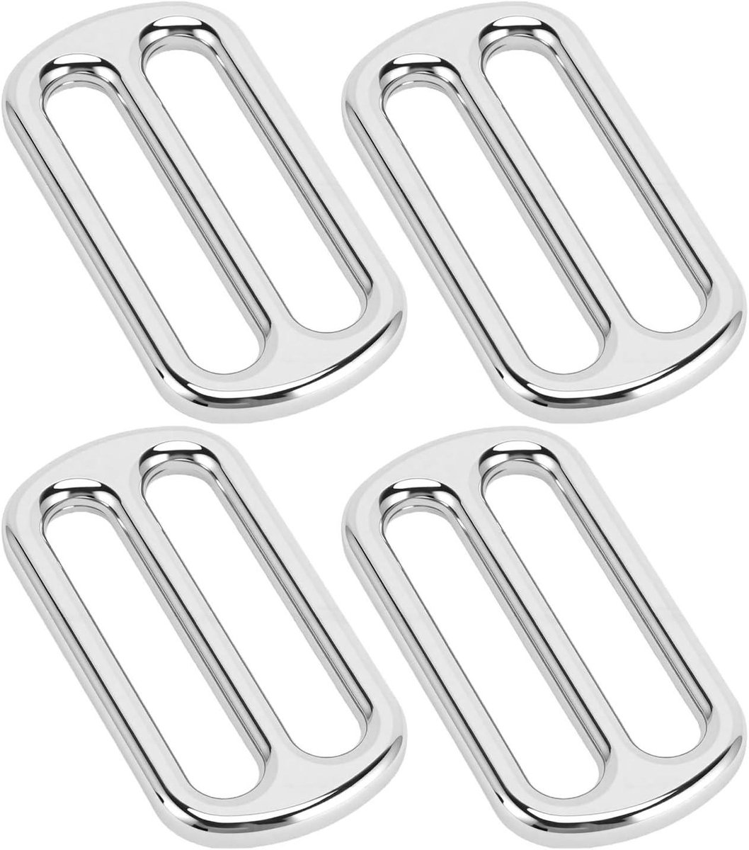 Schuifgespen Riemverstellers - Metalen Gespen Bagage - Kleding Reparatie - Roestvrij Zinklegering - 49 x 26 mm - Zilver