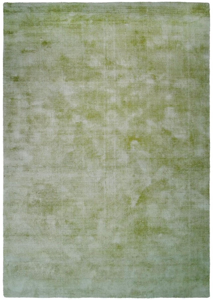 Padiro laagpolig vloerkleed 80 x 150 cm - edelgroen - modern effen design - geschikt voor vloerverwarming - van viscose