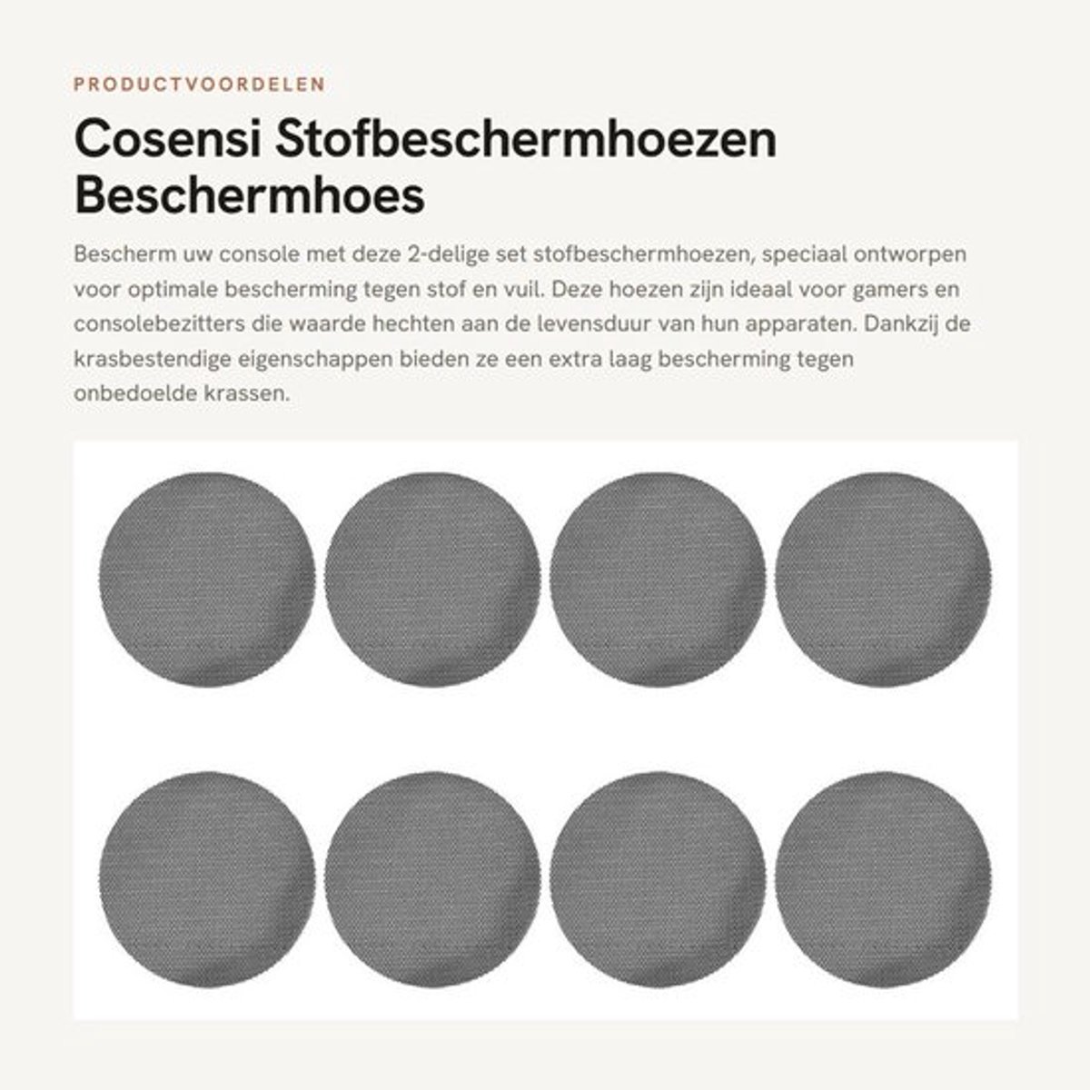 Stofbeschermhoezen - 2-delige Set - Stof-/Krasbestendig - Duurzaam - Onderhoudsset - Bescherming tegen Vuil - Consolehoes