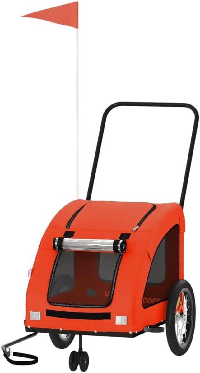 Hondenfietskar - Hondenkar Fiets - Veilig Vervoer - Waterdicht Oxford - 124.5 cm - Oranje