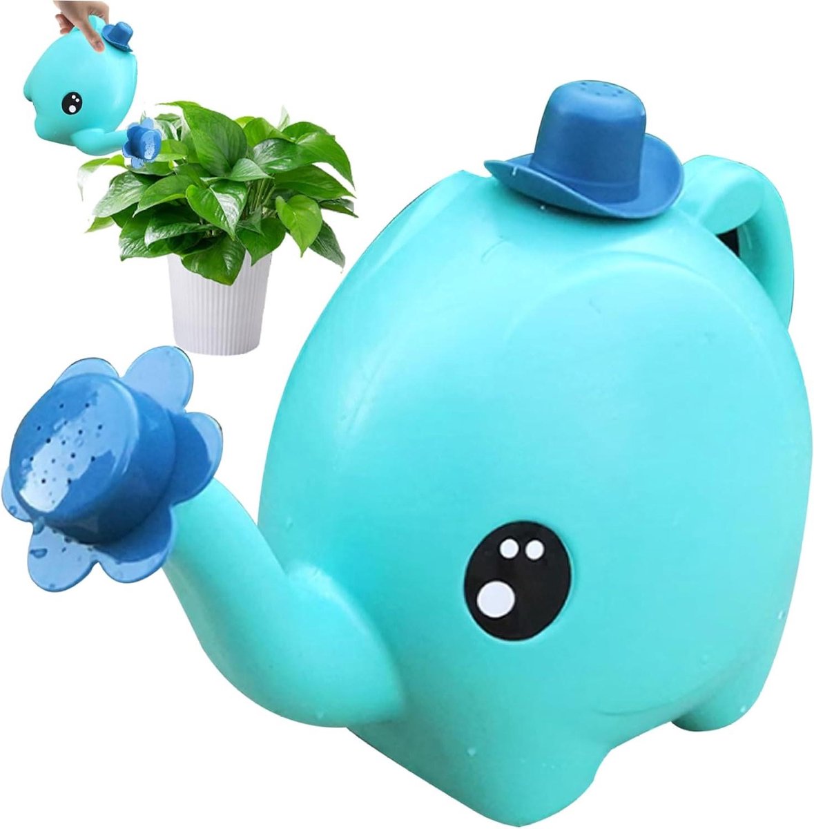 Olifant Gieter - Kinder Gieter Plantengieter - Planten Water Geven - Met Sprinkler Hoofd - 15 Liter - Groen