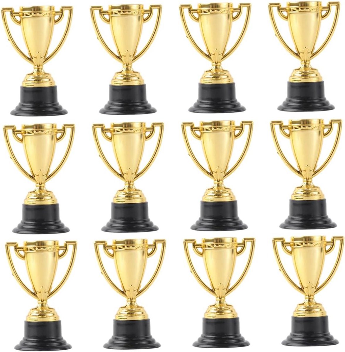 Kleine Trofee - Mini Trofee Beker - Feest Prijsuitreiking - Gouden Beker Ontwerp - 8.5 x 5.5 x 5.5 cm