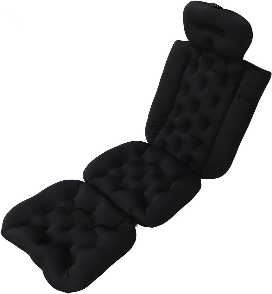 Badkussen Lichaam - Spa Kussen - Ontspanning Thuis - Ergonomisch Ontwerp - 132 cm Lengte - Zwart