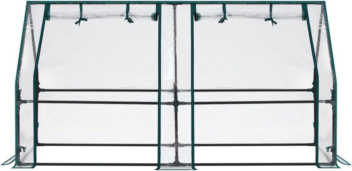 Draagbare Kas - Plantentent Beschermhoes - Planten Beschermen - Oprolbaar Raam - 180x90x90cm - Transparant