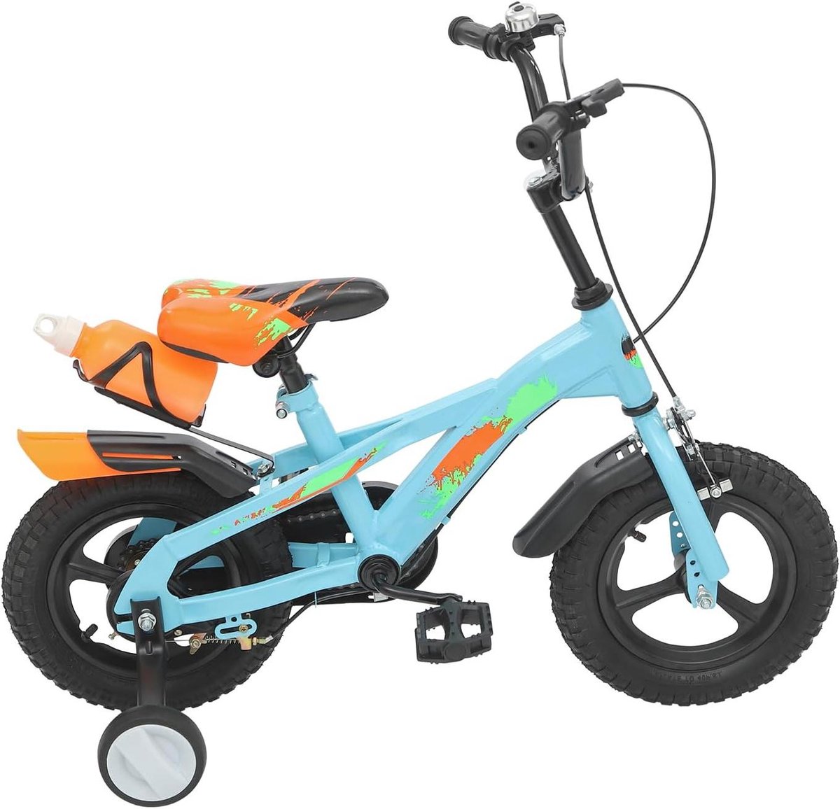 Kinderfiets 12 inch Loopfiets peuter Leren fietsen Verstelbaar zadel stuur 12 inch Wit