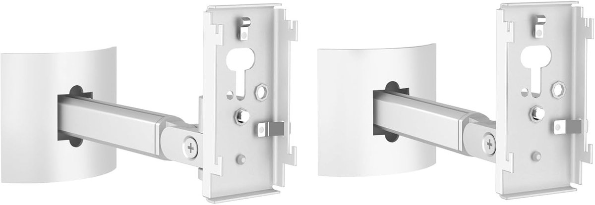 Speakerbeugel voor Wand- en Plafondmontage, Verstelbare Hoek, Geschikt voor Diverse Bose Series - Wit - 2 Stuks
