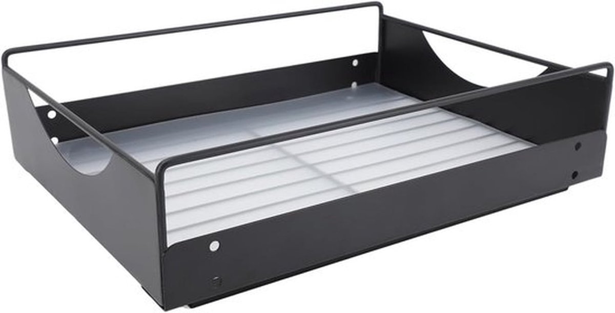 Uitbreidbare Keukenorganiser, 40.6 x 22.9 x 9.2 cm, Opbergrek met Uittrekbare Lade voor Keuken en Kasten, Zwart, Ruimtebesparend en Functioneel