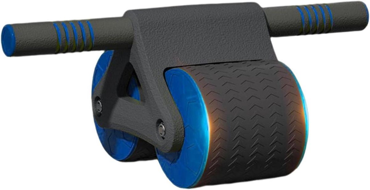 Abdominale Wiel - Buikspierroller - Fitness Training - Automatische Terugslag - 37 cm - Blauw