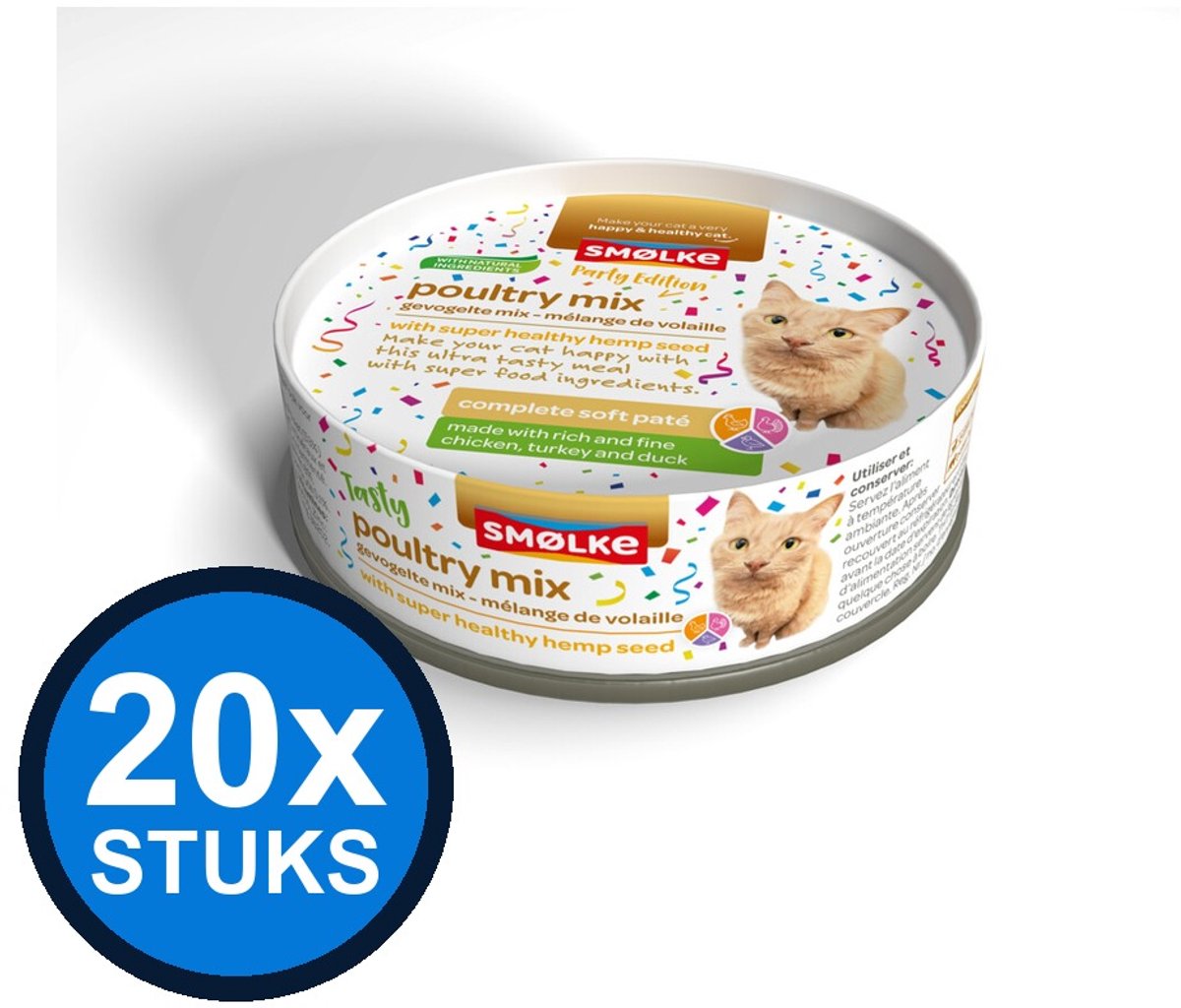 Smølke Smølke kat soft paté party edition (poultry mix) 80gr