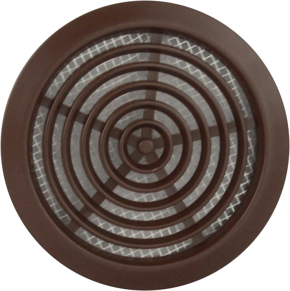 Ventilatie Grille - Deurgrille Insectenwerend - Meubels Ventileren - Met Insectennet - Ø 80 mm - Bruin