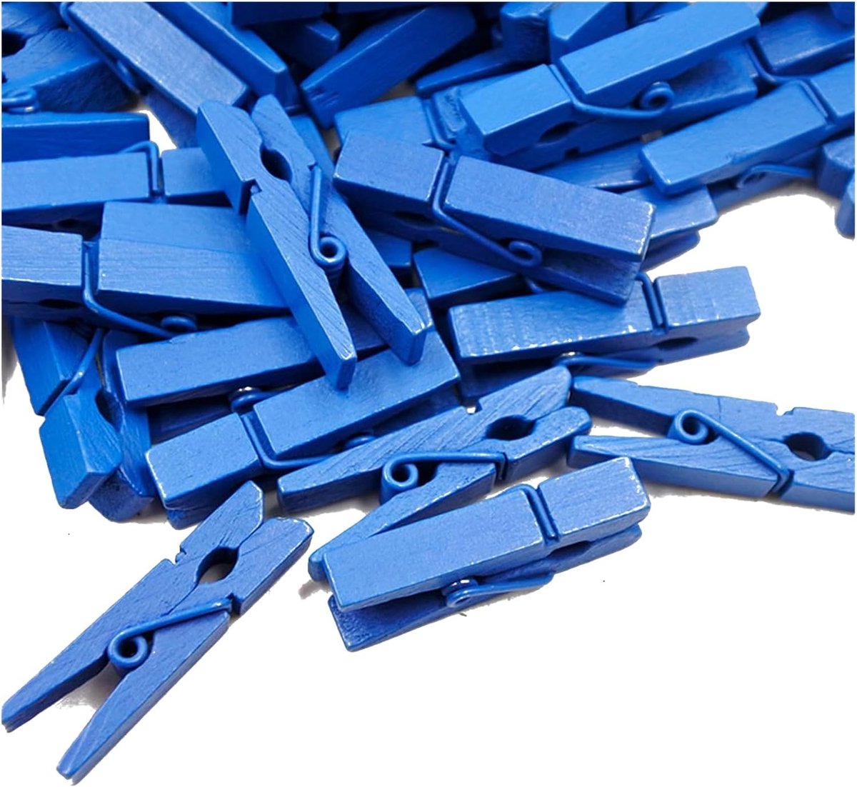 Kleurige houten mini knijpers van 3.5 cm - Decoratieve clips voor foto's, knutselen en ambachten, 100 stuks