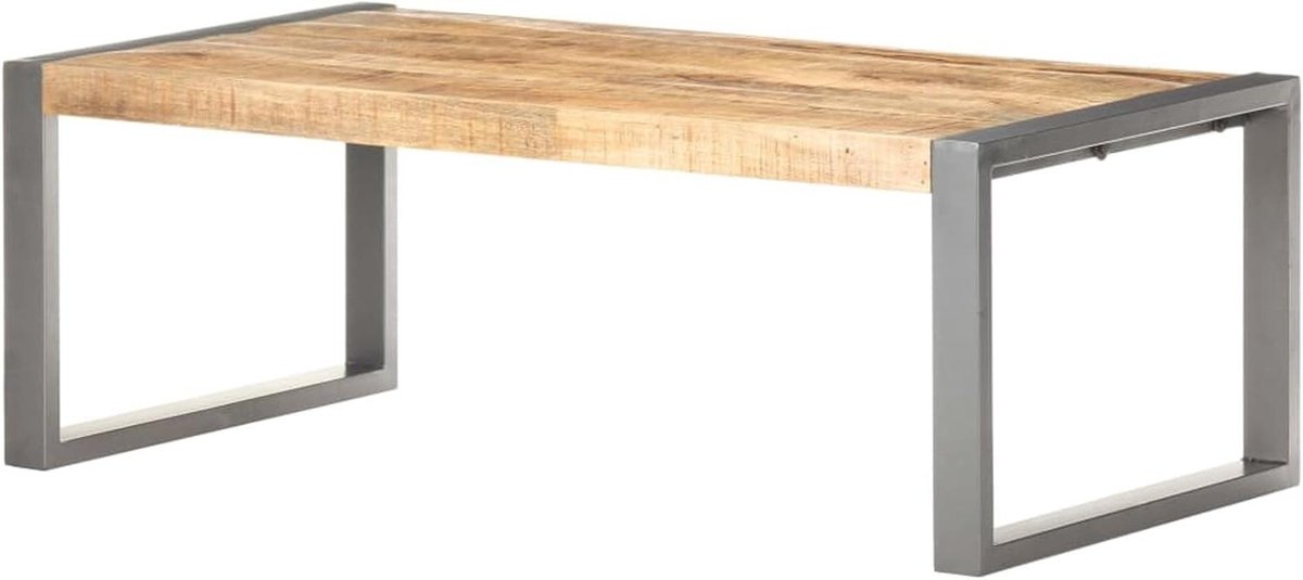 Houten Salontafel - Eindtafel - Woonkamer Decoratie - Uniek Mangohout - 110x60x40 cm - Natuurlijk